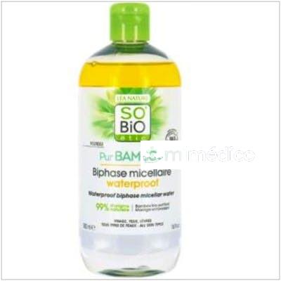 AGUA MICELAR BIFASICA PUR BAMBOO 500ML. SO BIO ETIC