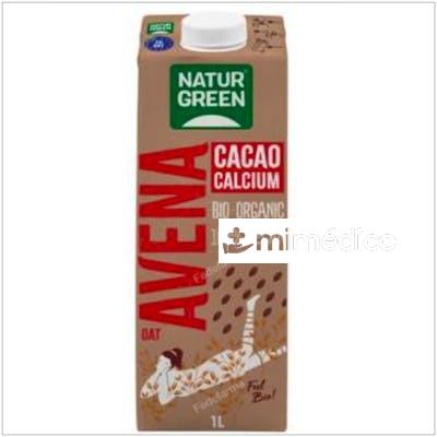 BEBIDA VEGETAL DE AVENA CON CHOCO-CALCIO 1LT 6UDS. NATURGREEN