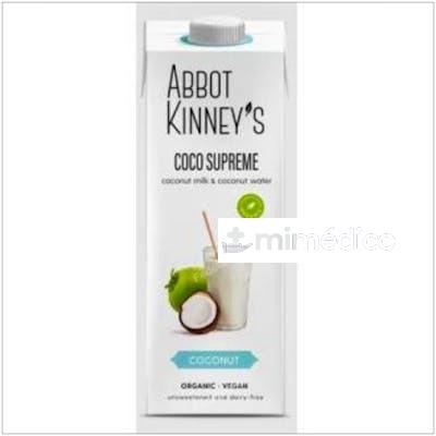 BEBIDA VEGETAL COCO SUPREME 1LT 6UDS. BIO VEGAN ABBOT KINNEYÂ`S
