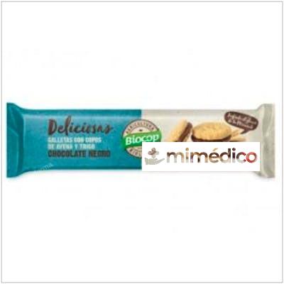 GALLETA DELICIOSAS RELLENA CHOCOLATE NEGRO 150GR BIOCOP