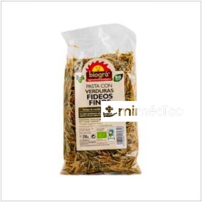 FIDEOS FINOS CON VERDURAS 250GR. BIO BIOGRA