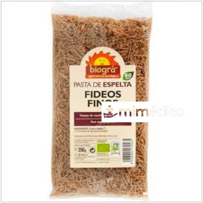 FIDEOS FINOS DE ESPELTA 250GR. BIO VEGAN BIOGRA