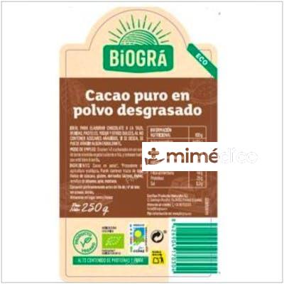 CACAO PURO POLVO 250GR. BIO BIOGRA