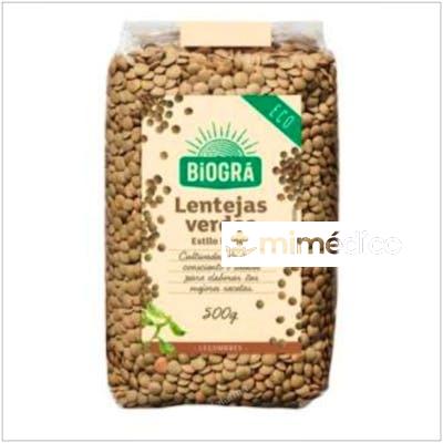 LENTEJAS VERDES 500GR. BIO BIOGRA