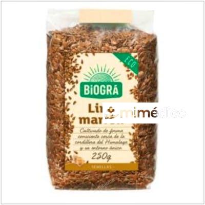 SEMILLAS DE LINO MARRON 250GR. BIO BIOGRA