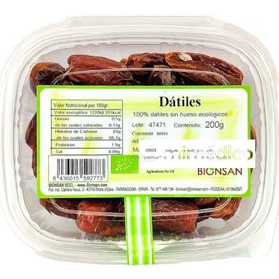 DATILES SIN HUESO 200GR. ECO BIONSAN