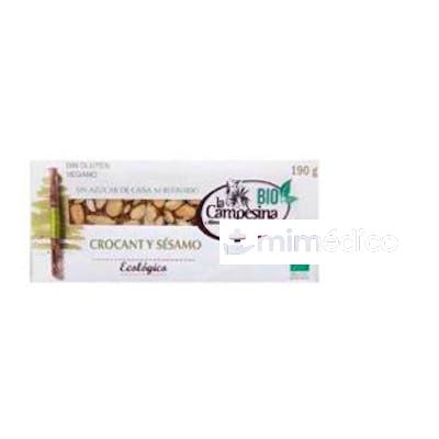 TURRON CROCANT SESAMO 200GR ECO SIN AZUCAR SIN GLUTEN VEG LA CAMPESINA