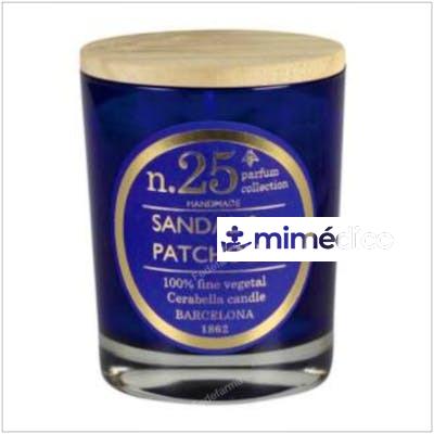 VELA VASO PERF25 SANDAL-PATCHOULI 7,5X9CM 1UD. CERABELLA