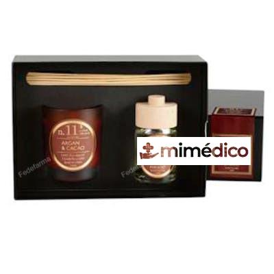 SETPERF11 VELA+MIKADO ARGAN-CACAO 23X16,6X8,3CM. CERABELLA