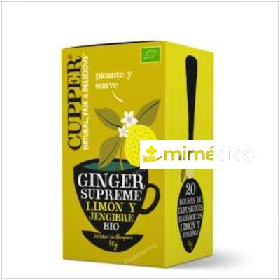 LIMON Y JENGIBRE INFUSION 20 BOLSITAS.BIO CUPPER