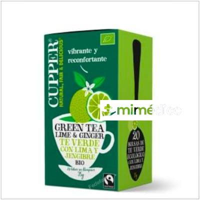 TE VERDE CON LIMA JENGIBRE INFUSION 20BOLSITAS BIO CUPPER