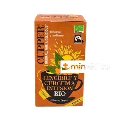 JENGIBRE Y CURCUMA INFUSION 20BOLSITAS. BIO CUPPER