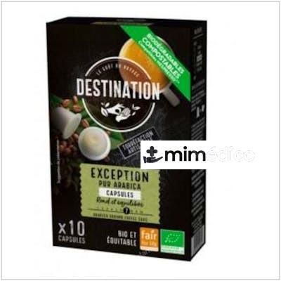 CAFE PUR ARABICA EXCEPTION 10CAPSULAS CAFE BIO DESTINATION