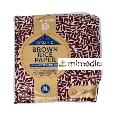PAPEL DE ARROZ INTEGRAL 200GR. BIO KING SOBA