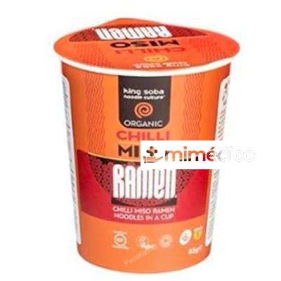 VASO SOPA RAMEN MISO-CHILI 85GR. BIO SIN GLUTEN KING SOBA
