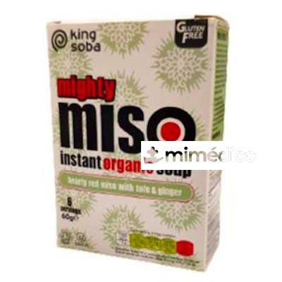 SOPA MISO TOFU+JENGIBRE INSTANT 6SBRSX10GR. BIO SIN GLUTEN KING SOBA