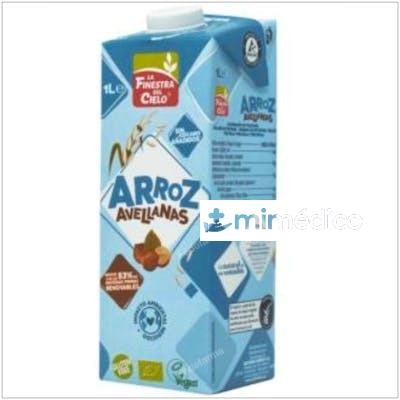 BEBIDA VEGETAL DE ARROZ CON AVELLANAS 1LT 6UDS. LA FINESTRA SUL CIELO