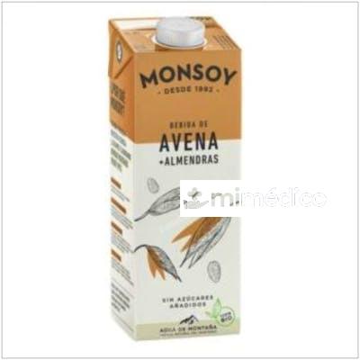 BEBIDA VEGETAL DE ALMENDRAS CON AVENA 1LT 6UDS.BIO MONSOY