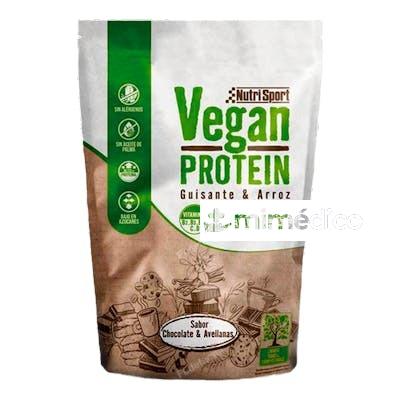 VEGAN PROTEIN CHOCOLATE-AVELLANA BOLSA 468GR NUTRISPORT