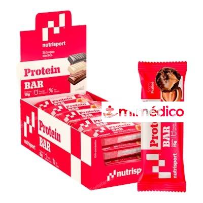 BARRITA PROTEICA AVELLANA-PRALINE 24UDS.  NUTRISPORT