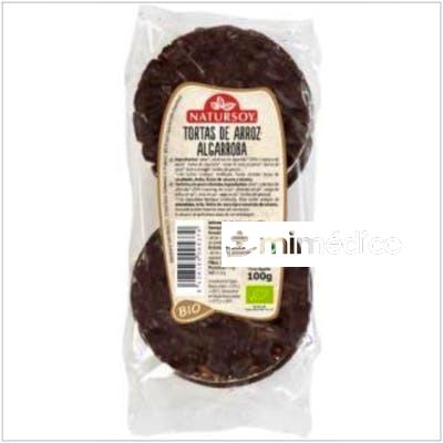 TORTAS DE ARROZ CON ALGARROBA 100GR. NATURSOY