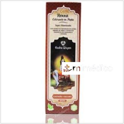 HENNA PASTA CASTANO OSCURO 200GR. RADHE SHYAM
