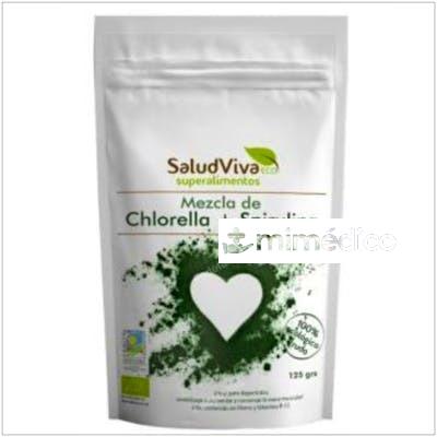 CHLORELLA Y ESPIRULINA MEZCLA EN POLVO 125GR. BIO SALUD VIVA