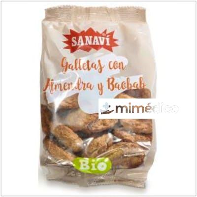 GALLETA CON ALMENDRA Y BAOBAB 250GR. BIO VEGAN SANAVI