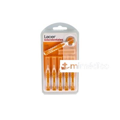 INTERDENTAL LACER EXTRAFINO RECTO SUAVE NARANJA 6U LACER