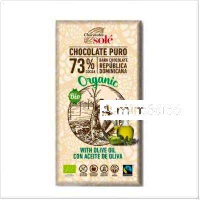 CHOCOLATE NEGRO 73% CON ACEITE DE OLIVA 100GR. ECO CHOCOLATES SOLE