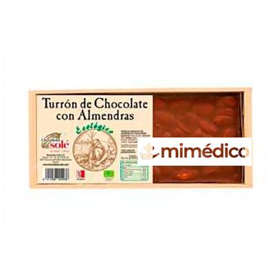 TURRON CHOCOLATE CON ALMENDRAS BIO 200GR. CHOCOLATES SOLE