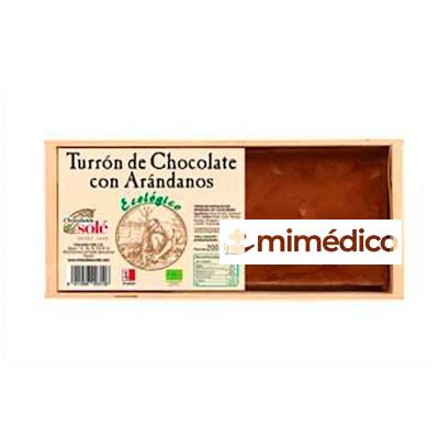 TURRON DE CHOCOLATE CON ARANDANOS BIO 200GR.** CHOCOLATES SOLE