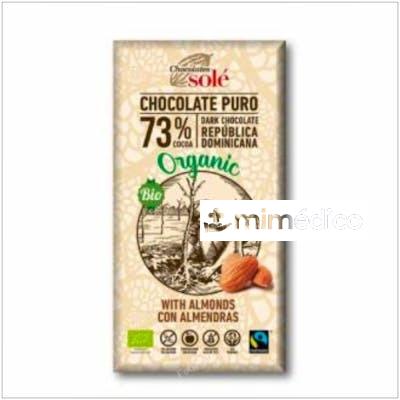 CHOCOLATE NEGRO 73% CON ALMENDRAS 150GR. ECO CHOCOLATES SOLE