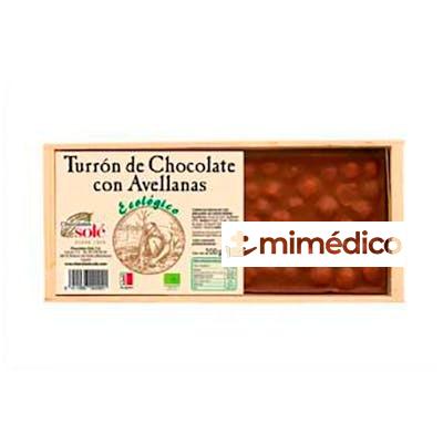 TURRON DE CHOCOLATE CON AVELLANAS 200GR. BIO** CHOCOLATES SOLE