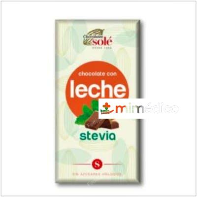 CHOCOLATE CON LECHE Y STEVIA 100GR. S/A CHOCOLATES SOLE