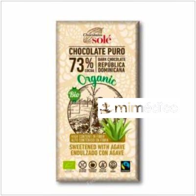 CHOCOLATE NEGRO 73%  CON AGAVE 100GR. ECO SG CHOCOLATES SOLE