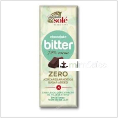 CHOCOLATINA CHOCOLATE NEGRO 72% CON STEVIA 25G 30U CHOCOLATES SOLE