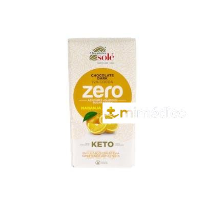 CHOCOLATE NEGRO 72% CON NARANJA Y STEVIA 100GR S/A CHOCOLATES SOLE