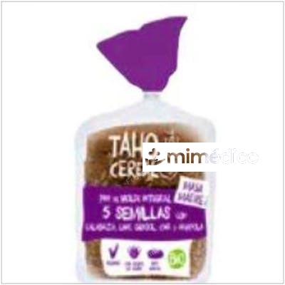 PAN DE MOLDE 5 SEMILLAS INT MASA MADRE 400GR. BIO TAHO CEREAL