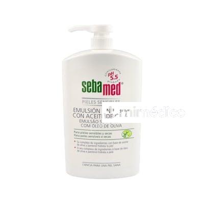 EMULSION SIN JABON  ACEITE OLIVA GEL DE BANO 1L. SEBAMED