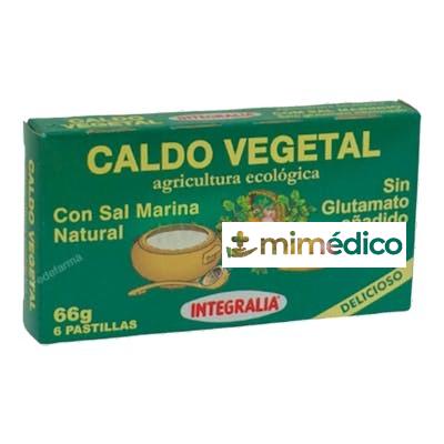 CALDO VEGETAL ECO CON SAL MARINA NATURAL 6PASTILLA INTEGRALIA