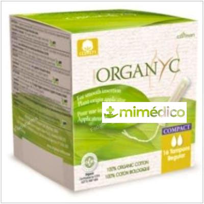TAMPONES REGULAR CON APLICADOR COMPACT 16UD. ORGANYC