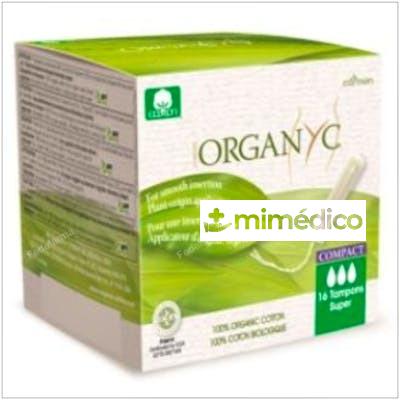 TAMPONES SUPER CON APLICADOR COMPACT 16UD. ORGANYC