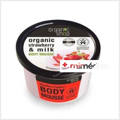 MOUSSE CORPORAL YOGUR DE FRESA 250ML. ORGANIC SHOP