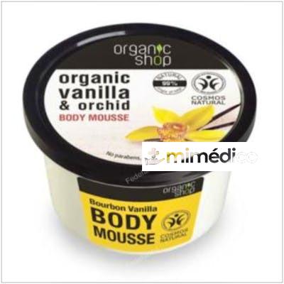 MOUSSE CORPORAL VAINILLA BOURBON 250ML. ORGANIC SHOP