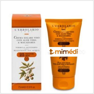 SOLAR CREMA FACIAL ALOE Y MACADAMIA 75ML. L`ERBOLARIO