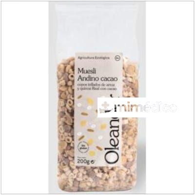 MUESLI ANDINO CON CACAO 200GR. OLEANDER