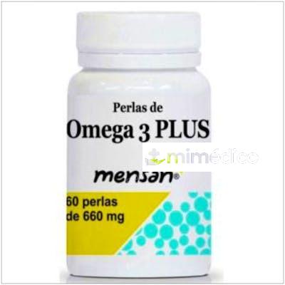 OMEGA 3 PLUS +DHA 600MG 60PERLAS. MENSAN