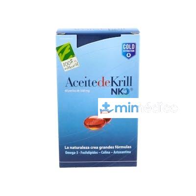 ACEITE DE KRILL NKO 40PERLAS CIEN POR CIEN NATURAL