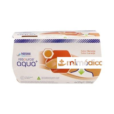 RESOURCE AQUA+ GELIFICADA NARANJA 4TARRINAS MERITENE